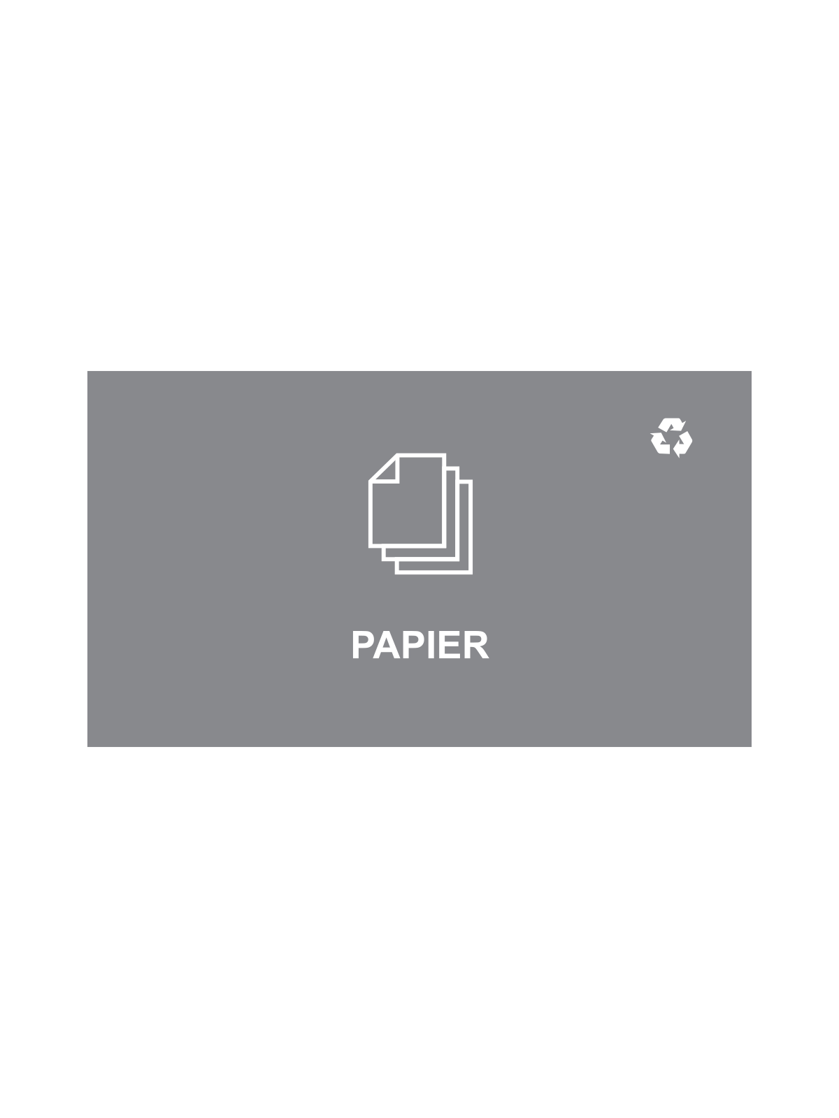 SPECTRUM - Single - Cube Sign - Papier - Grey-White