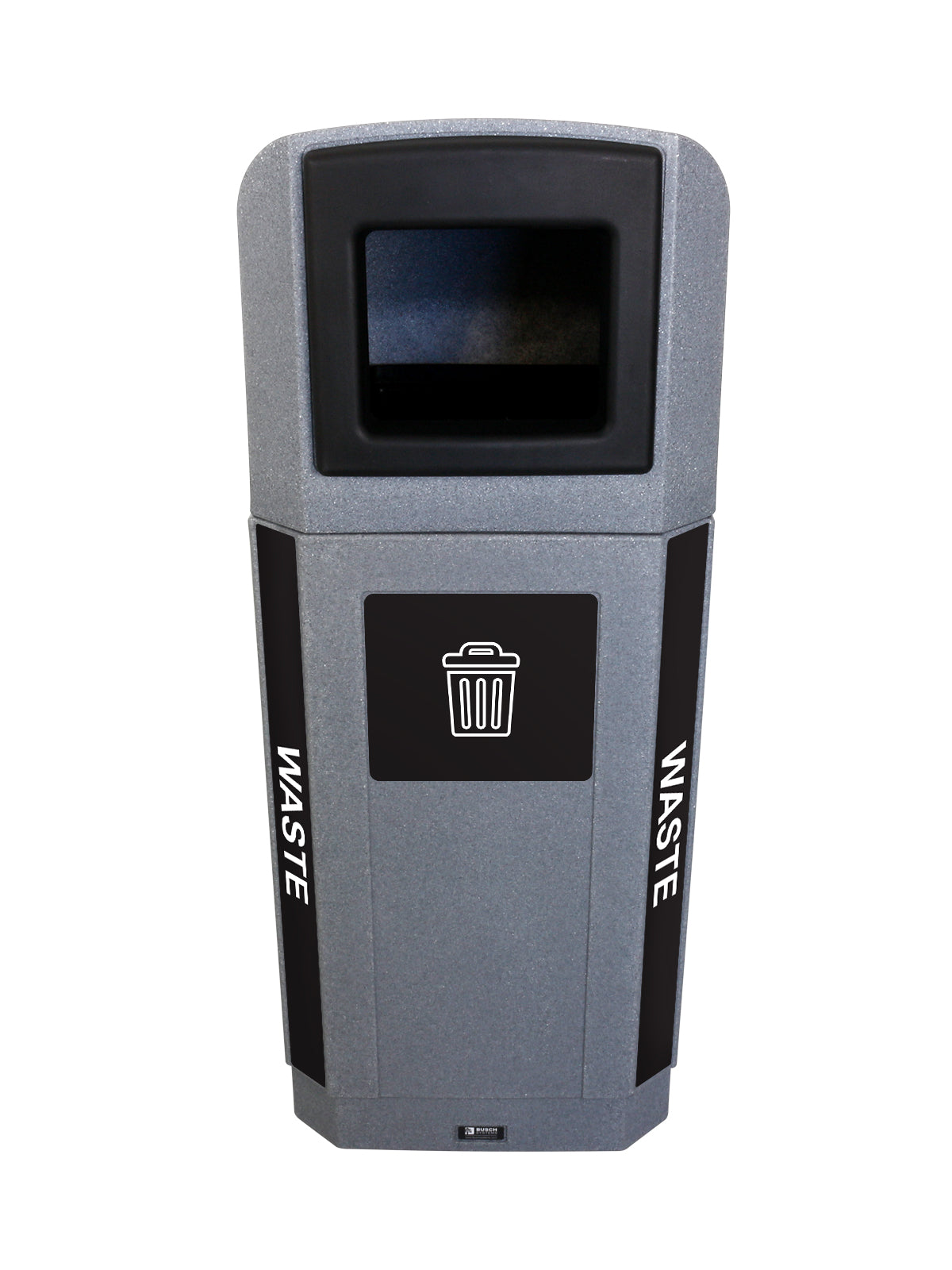 OCTO - Single - Kit - Outdoor - Waste - Full - Greystone-Black