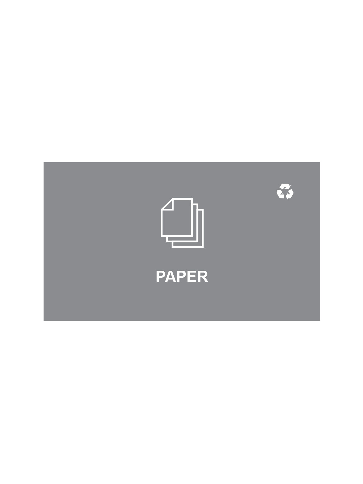 SPECTRUM - Cube Sign - Paper - Grey-White