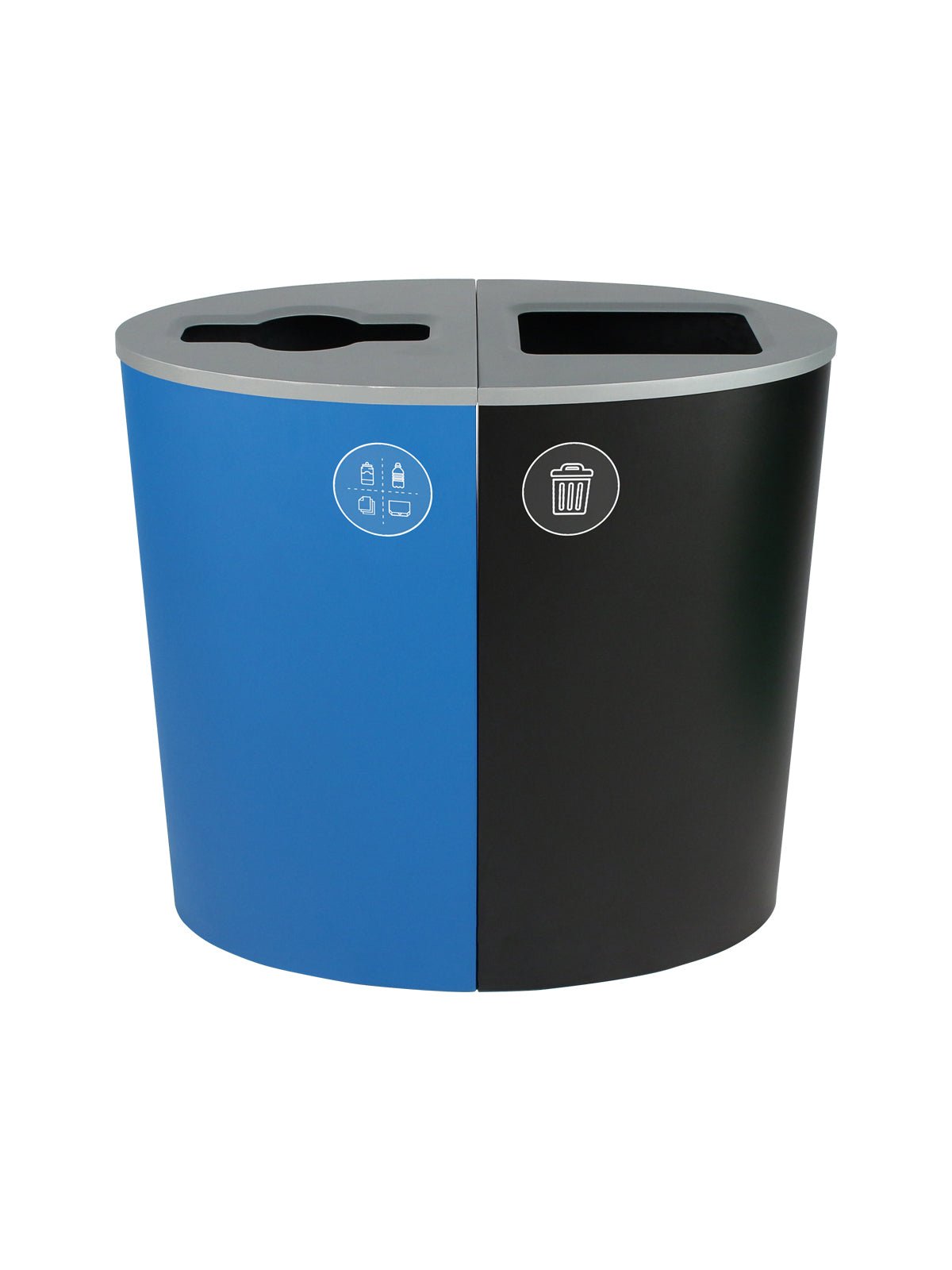 SPECTRUM - Double - Kit - New Jersey Compliant - Mixed Recyclables-Waste - Mixed-Full - Blue-Black