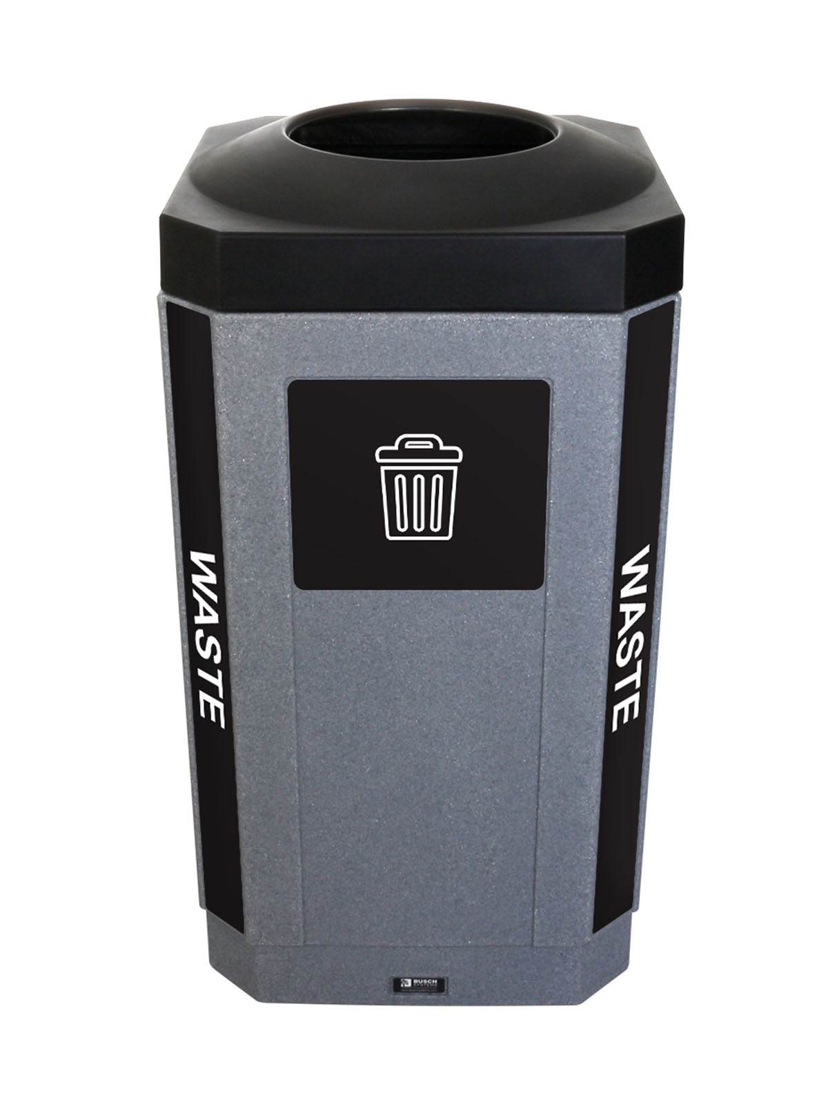 OCTO - Single - Kit - Indoor - Waste - Full - Greystone-Black