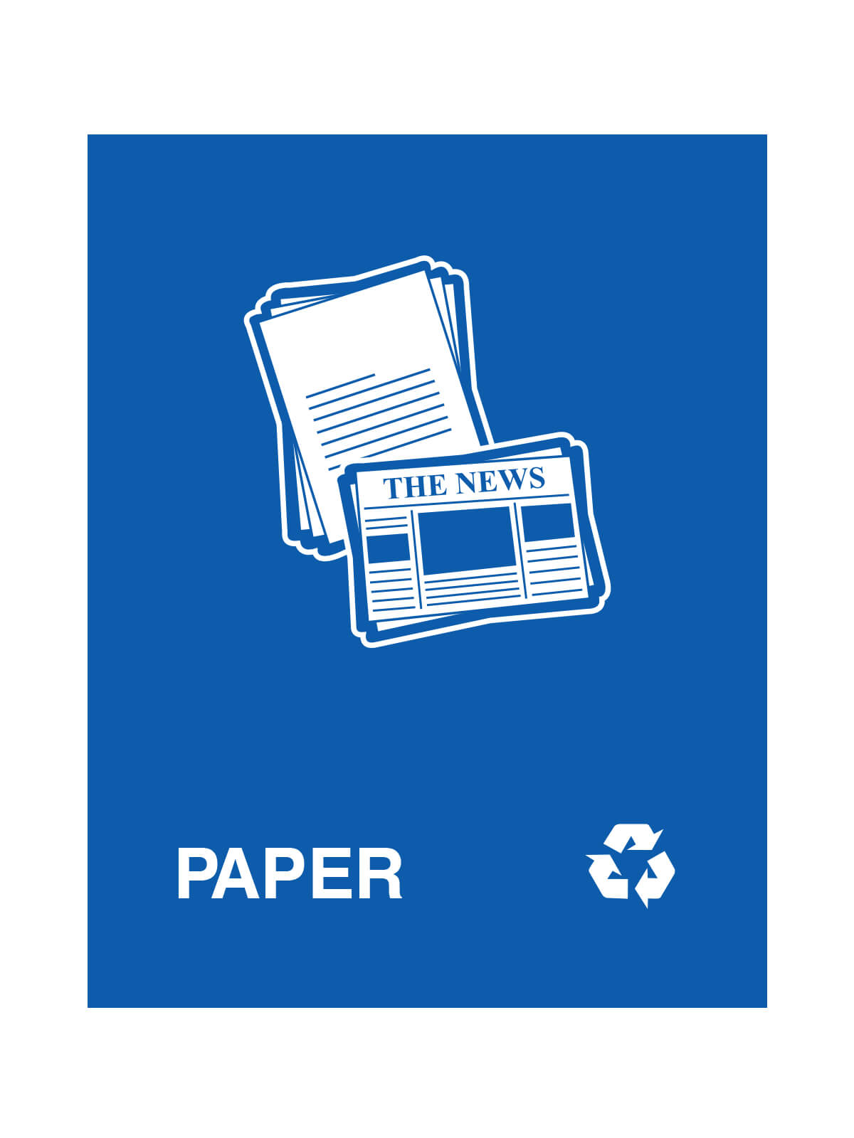 WASTE WATCHER - Sign - Paper - Royal Blue