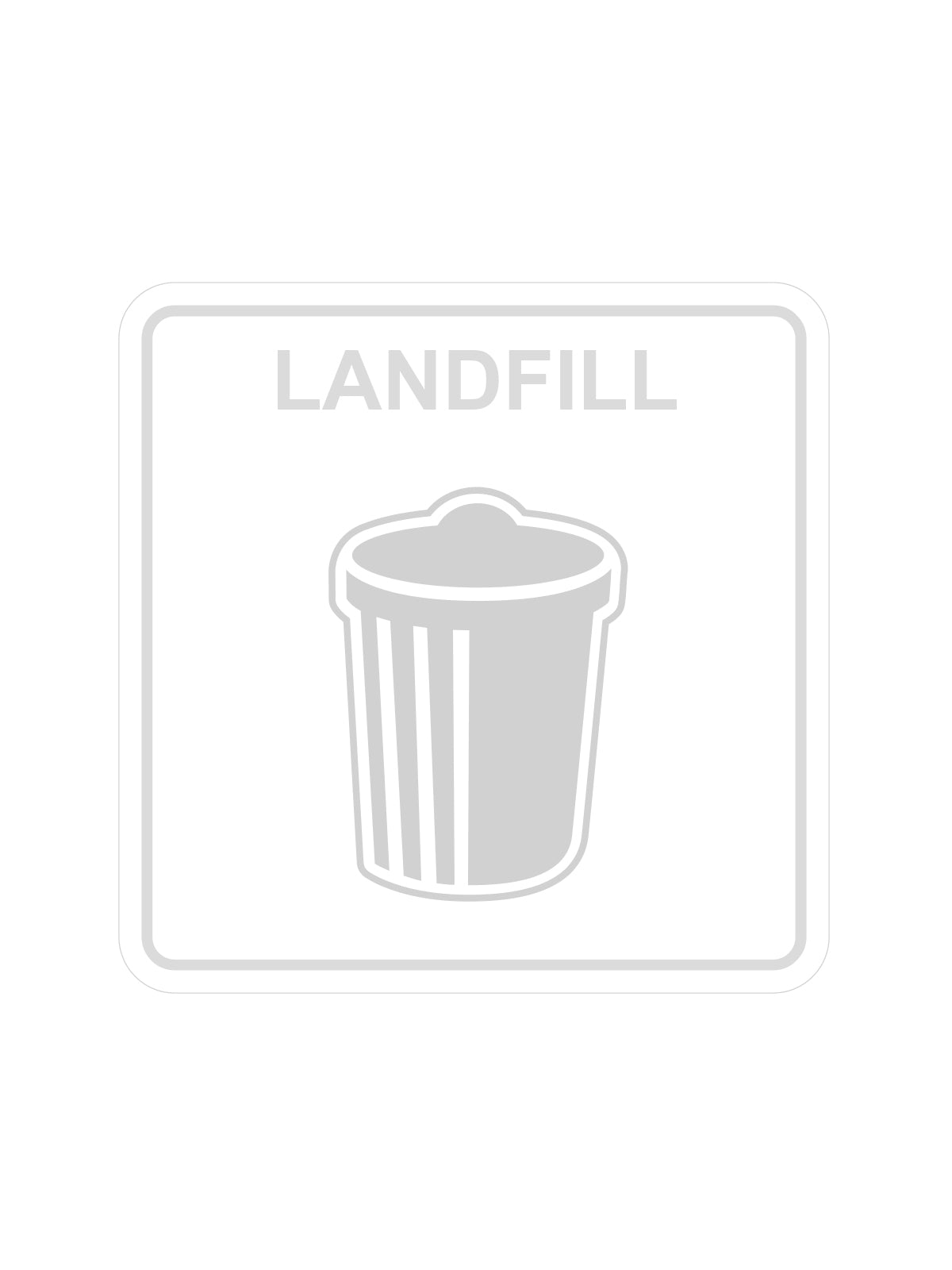 WASTE WATCHER - Label - Landfill - Clear-White