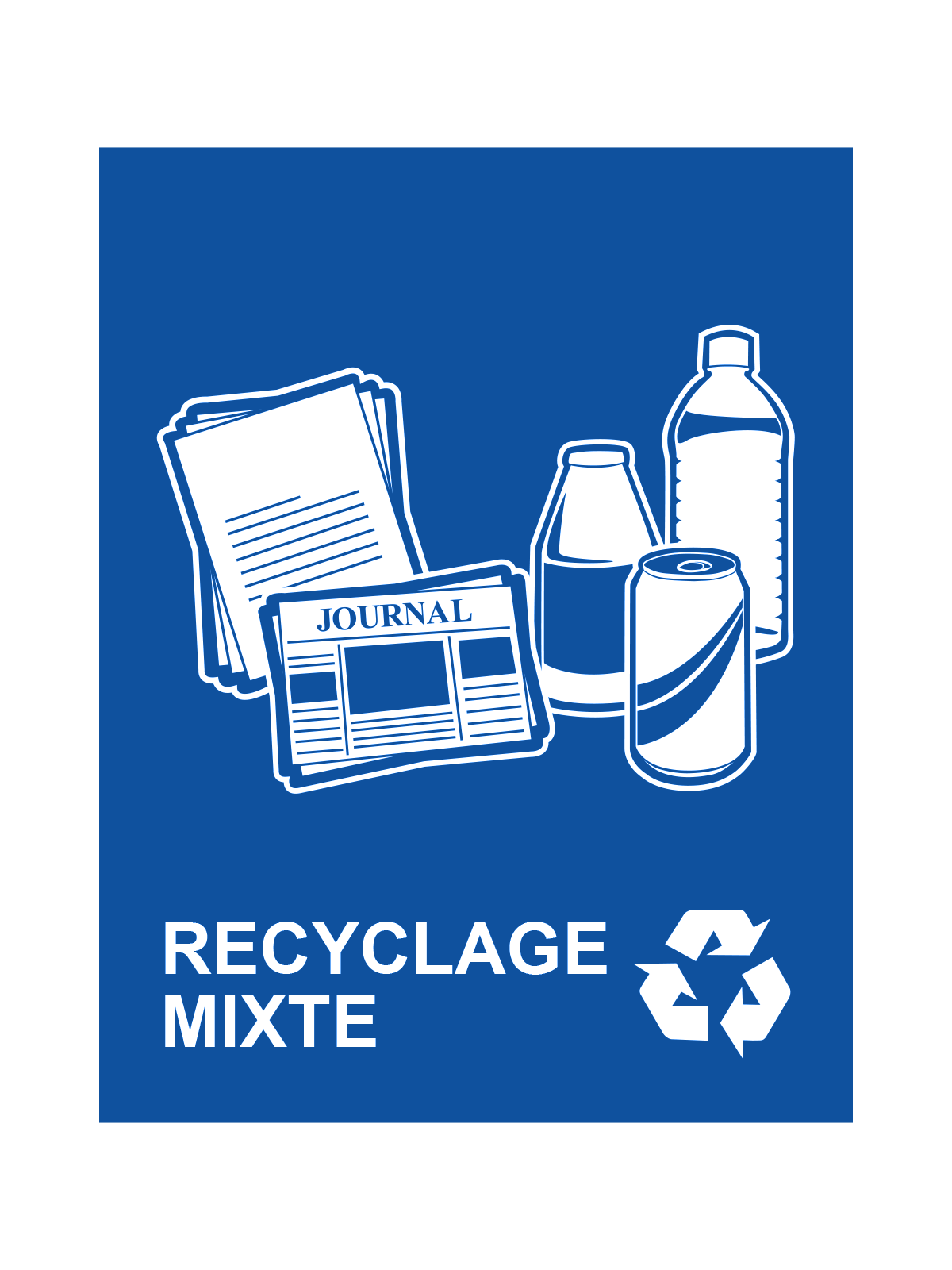 WASTE WATCHER - Sign - Recyclage Mixte - Blue