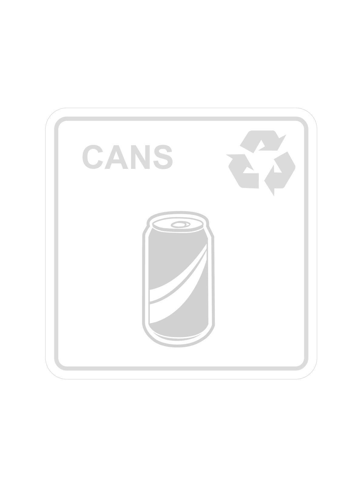 WASTE WATCHER - Label - Cans - Clear-White
