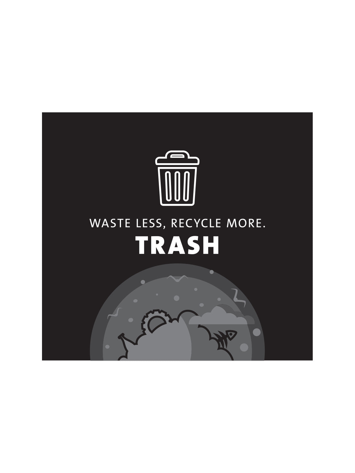 ARISTATA - Sign - Trash - Black