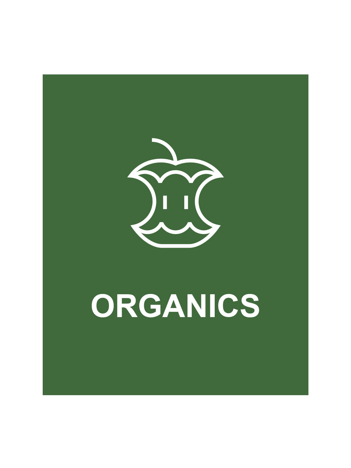 SPECTRUM - Cube Slim Sign - Organics - Green-White
