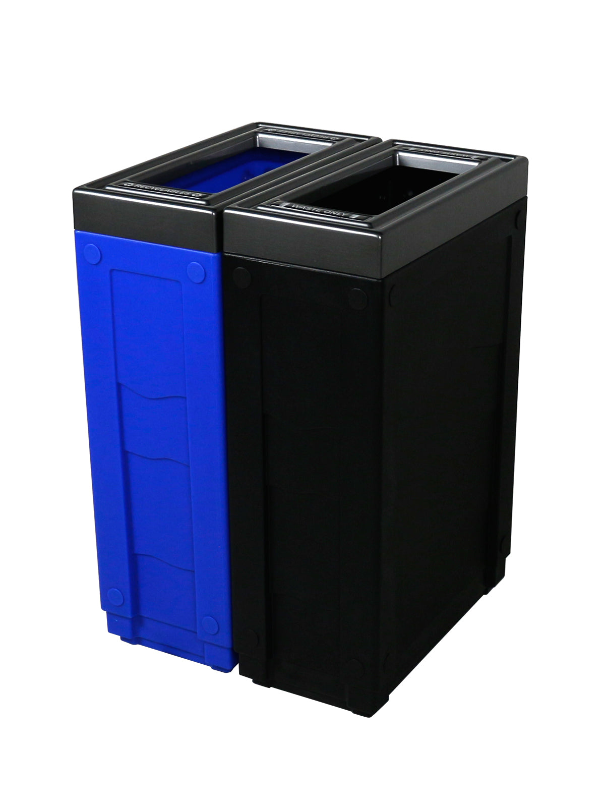 EVOLVE - Double - Kit - Recyclables-Waste - Full - Blue-Black