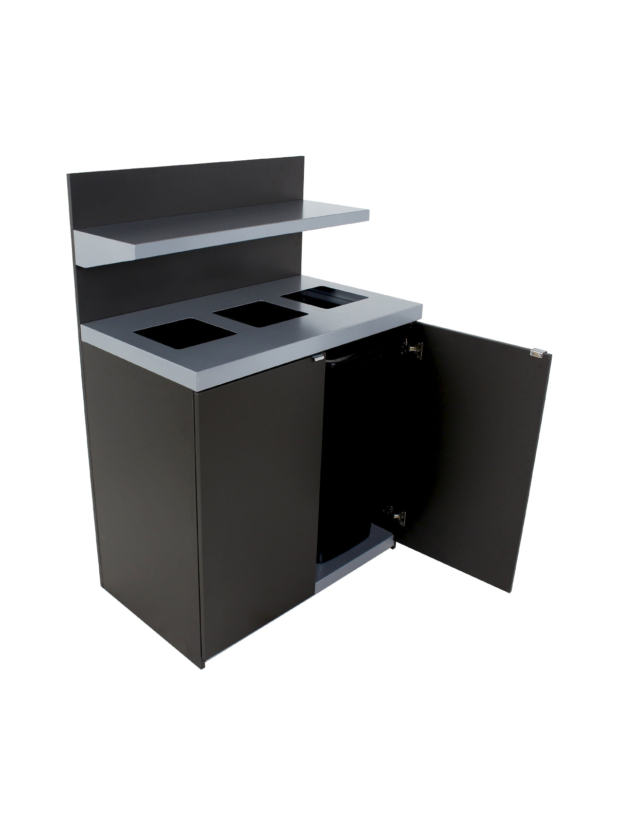 SESSANTA - Triple Stream Station in Slate Finish with Tray Holder