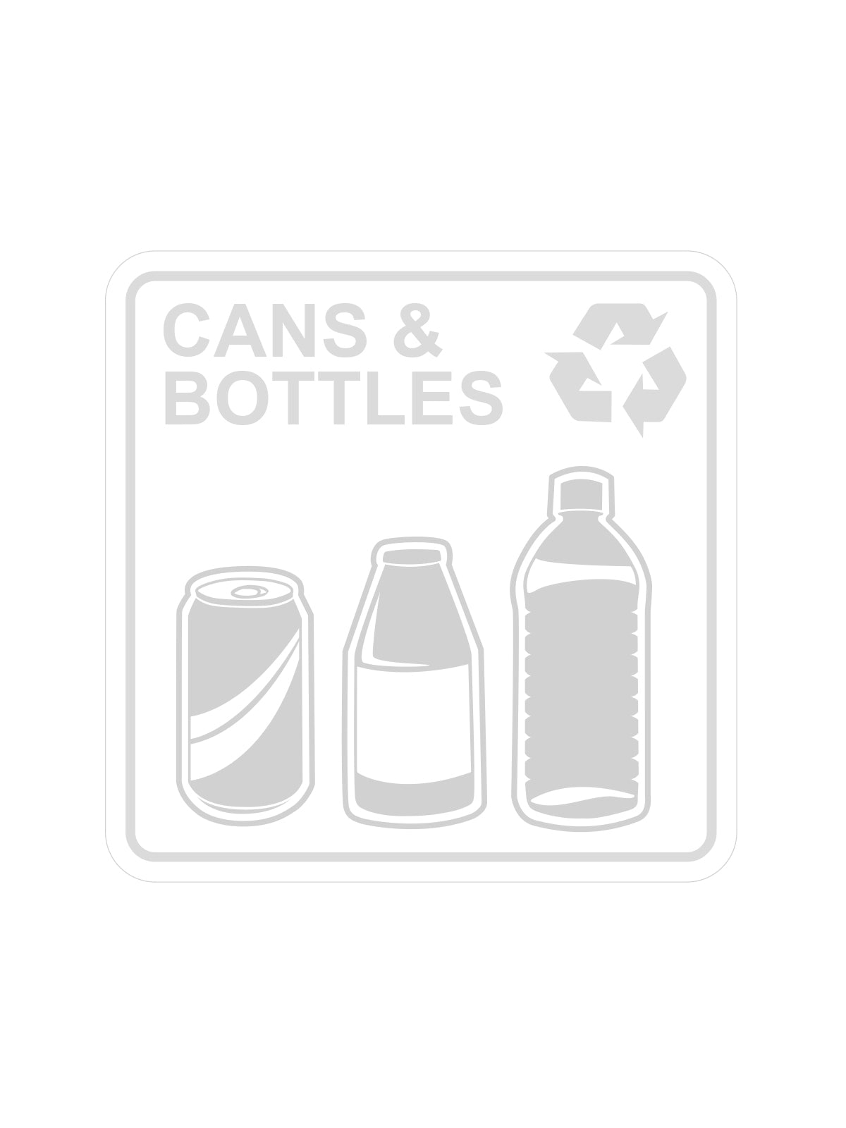 WASTE WATCHER - Label - Cans & Bottles - Clear-White