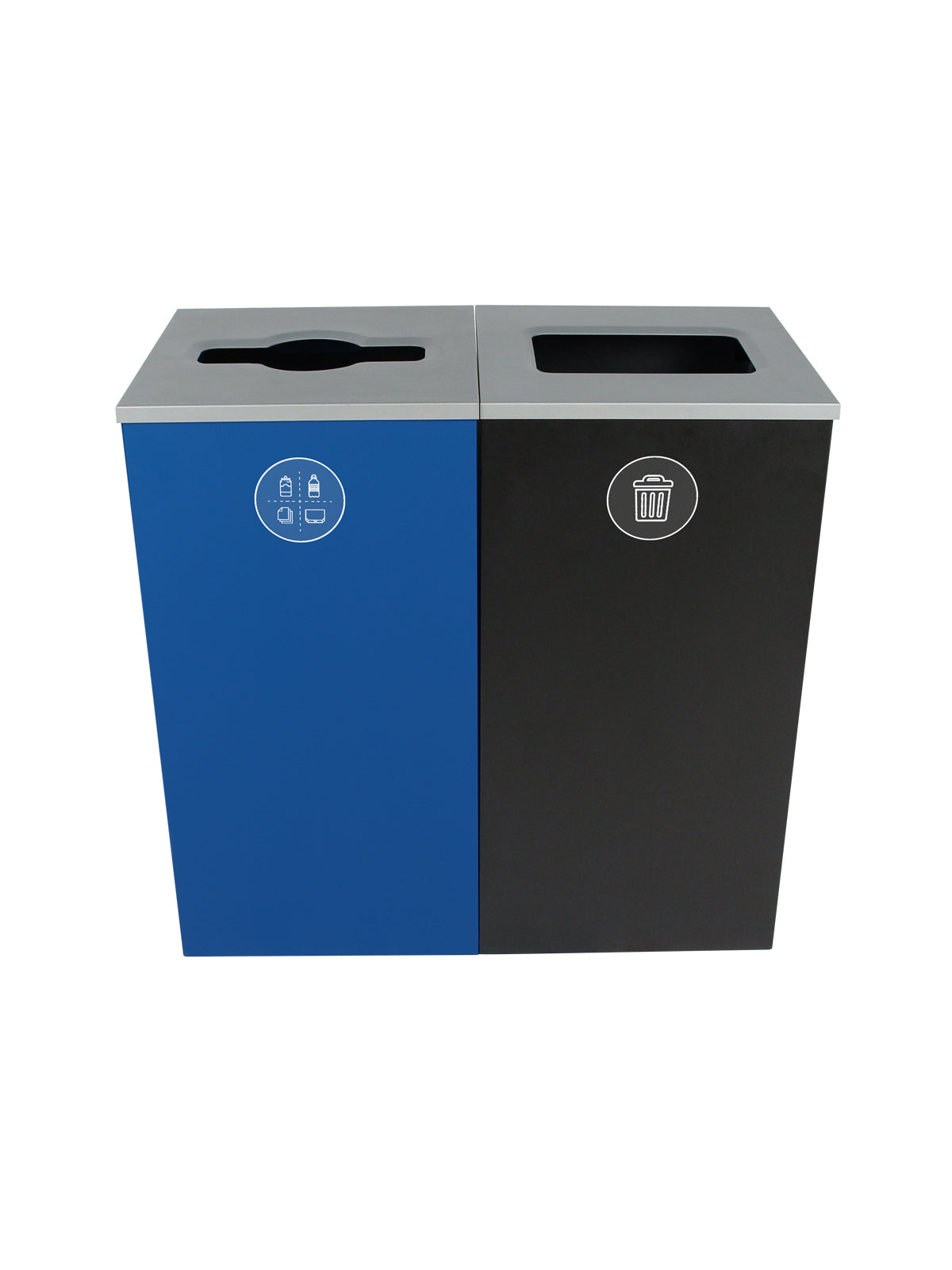SPECTRUM - Double - Kit - Mixed Recyclables-Waste - Mixed-Full - Blue-Black