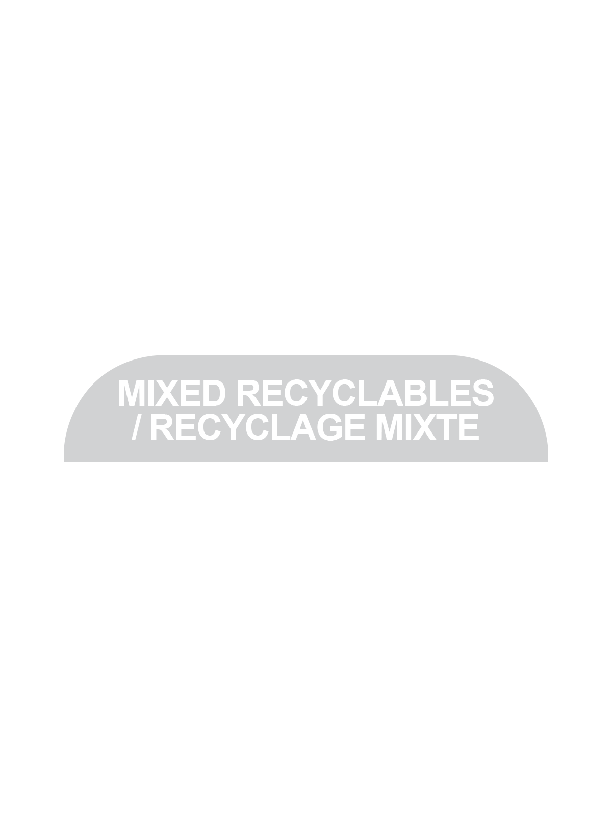 BILLI BOX - Label - Mixed Recyclables-Recyclage Mixte - Clear-White