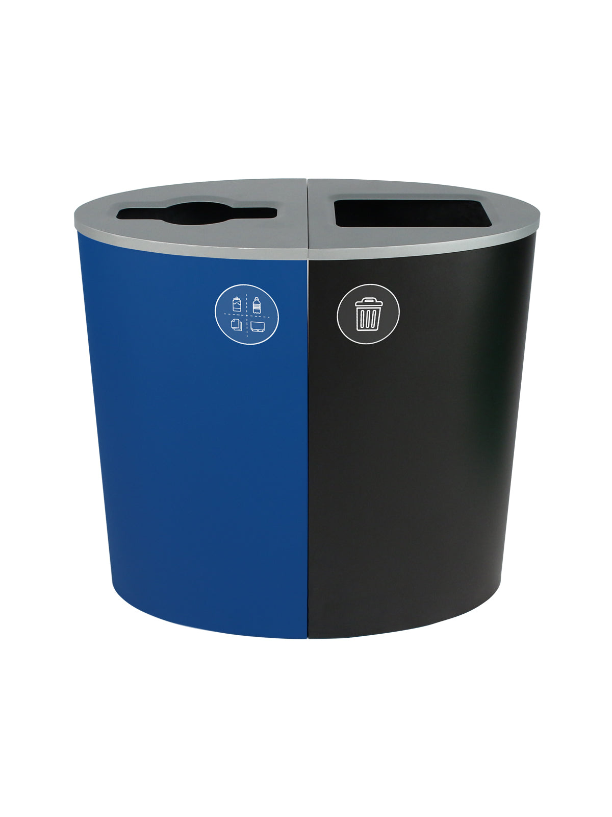 SPECTRUM - Double - Kit - Mixed Recyclables-Waste - Mixed-Full - Blue-Black