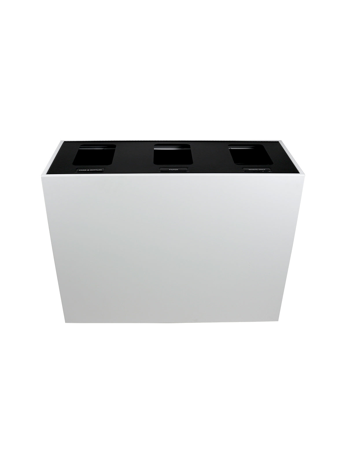 MEZZO - Triple - Hl - Cans & Bottles-Paper-Waste - Full - White-Black