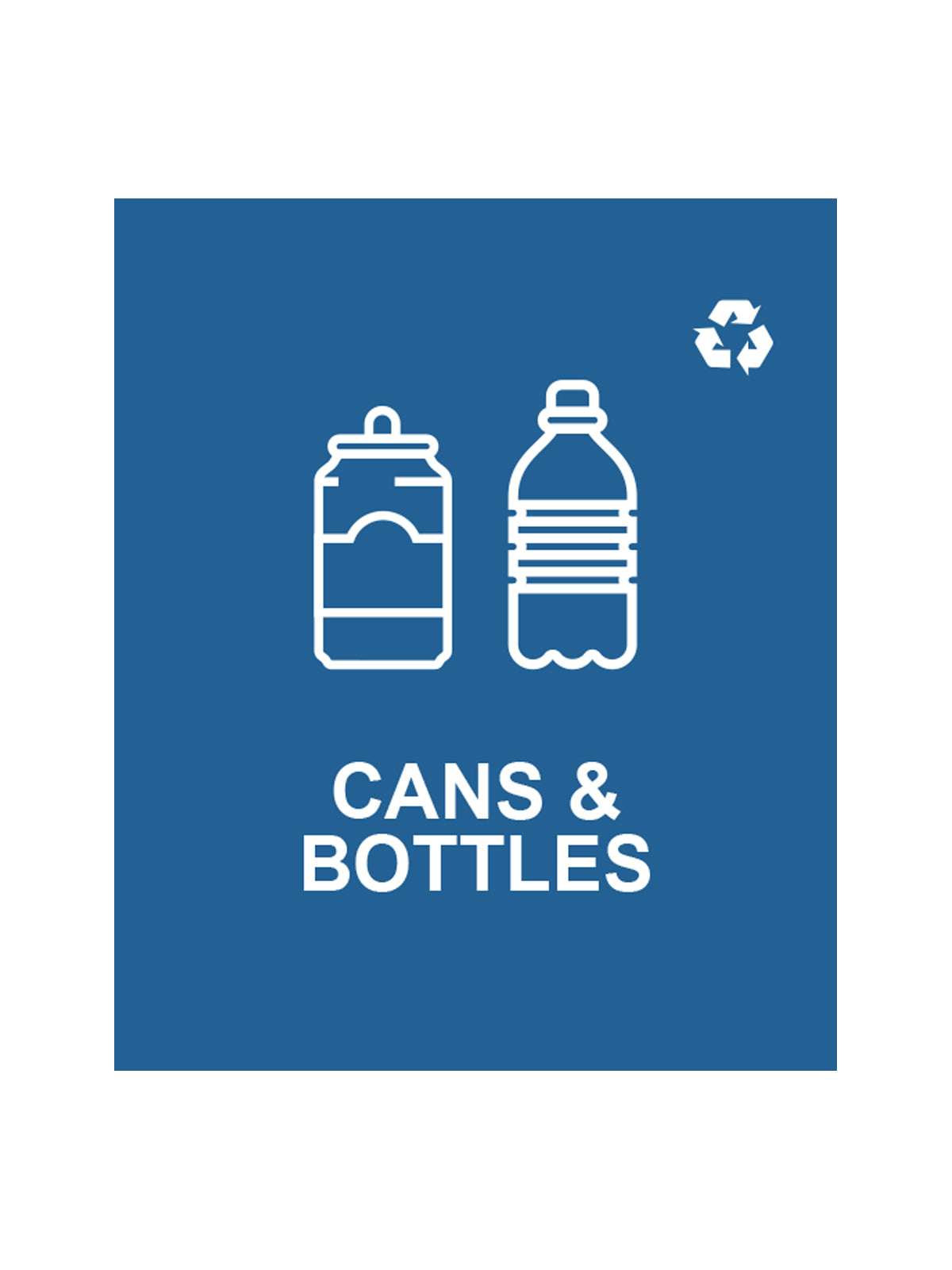SPECTRUM - Cube Slim Sign - Cans & Bottles - Blue-White