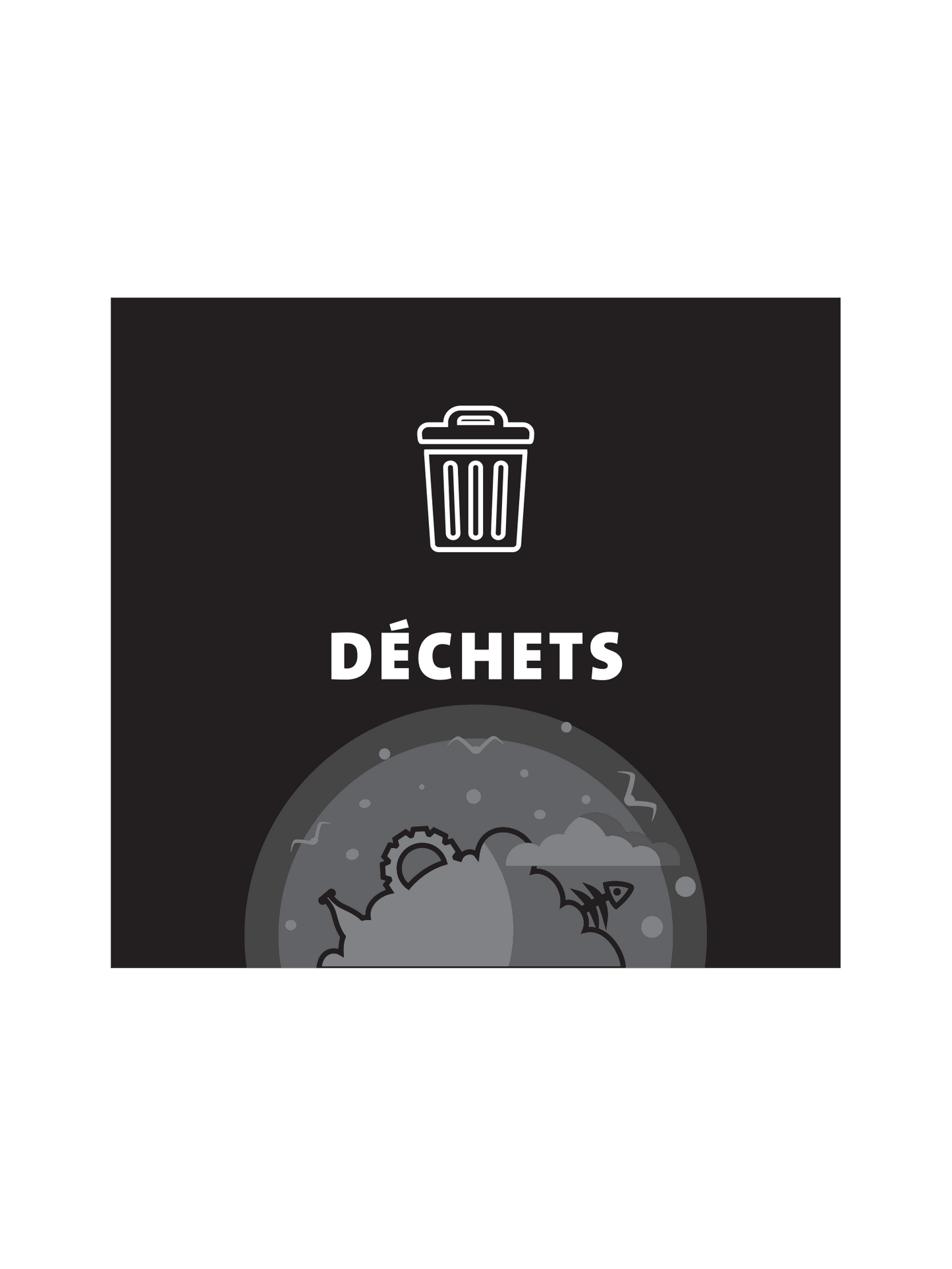 ARISTATA - Sign - Dechets - Black