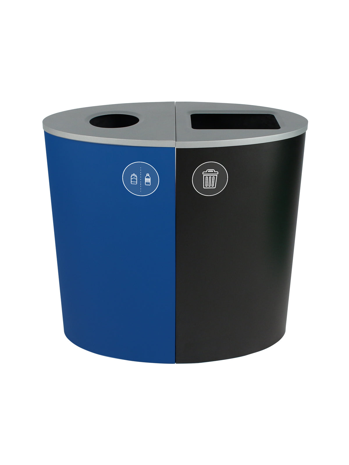 SPECTRUM - Double - Kit - Cans & Bottles-Waste - Circle-Full - Blue-Black