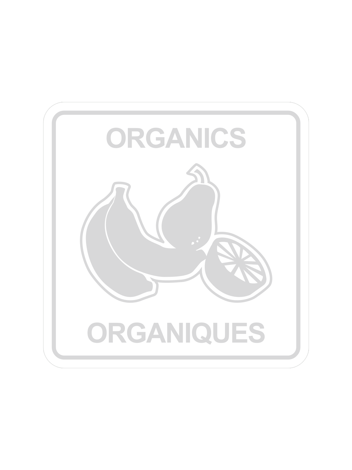 WASTE WATCHER - Label - Organics-Organiques - Clear-White
