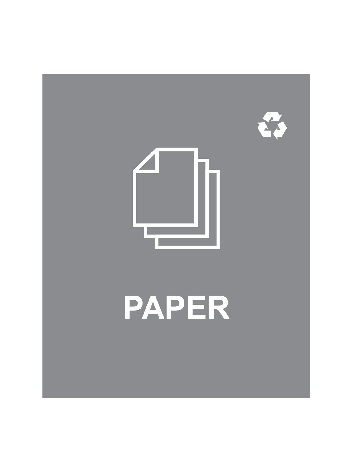 SPECTRUM - Cube Slim Sign - Paper - Grey-White