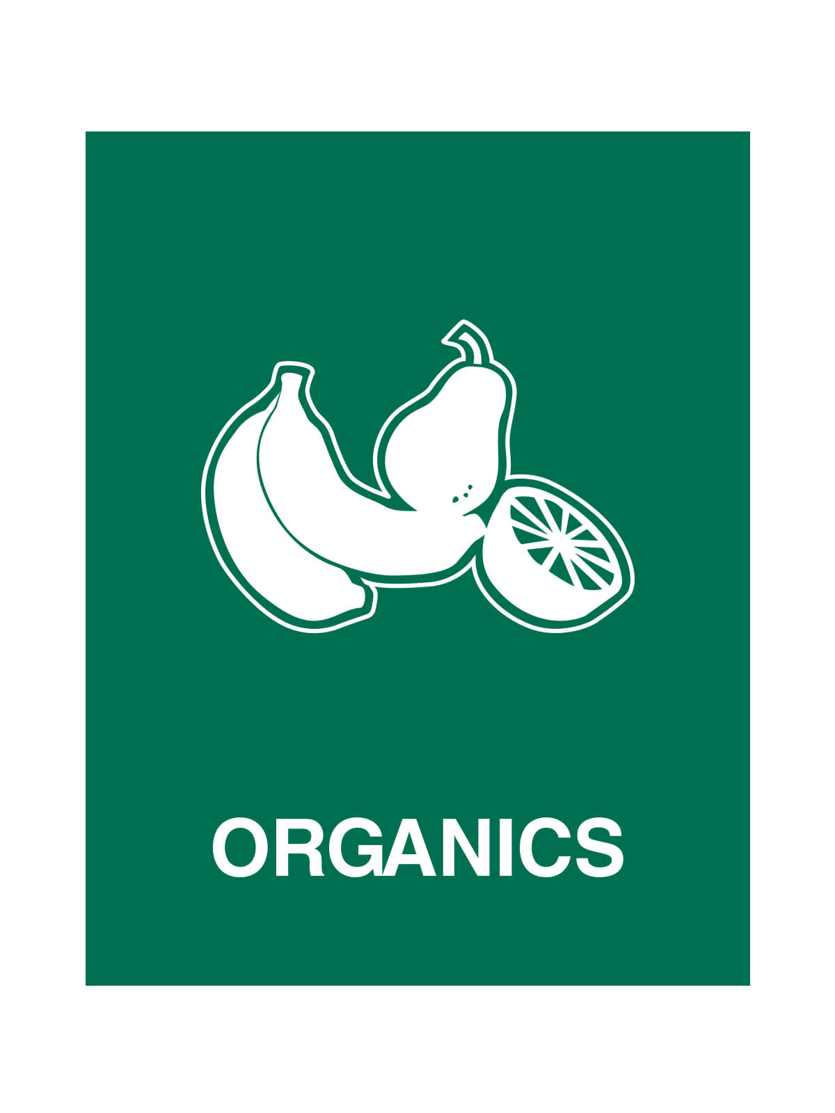 WASTE WATCHER - Sign - Organics - Dark Green