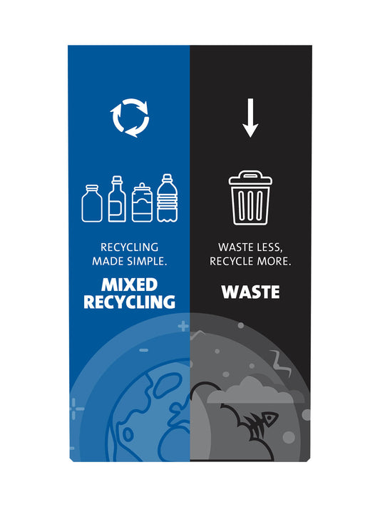 EXPRESSION - Sign - Mixed Recycling-Waste - Blue-Black