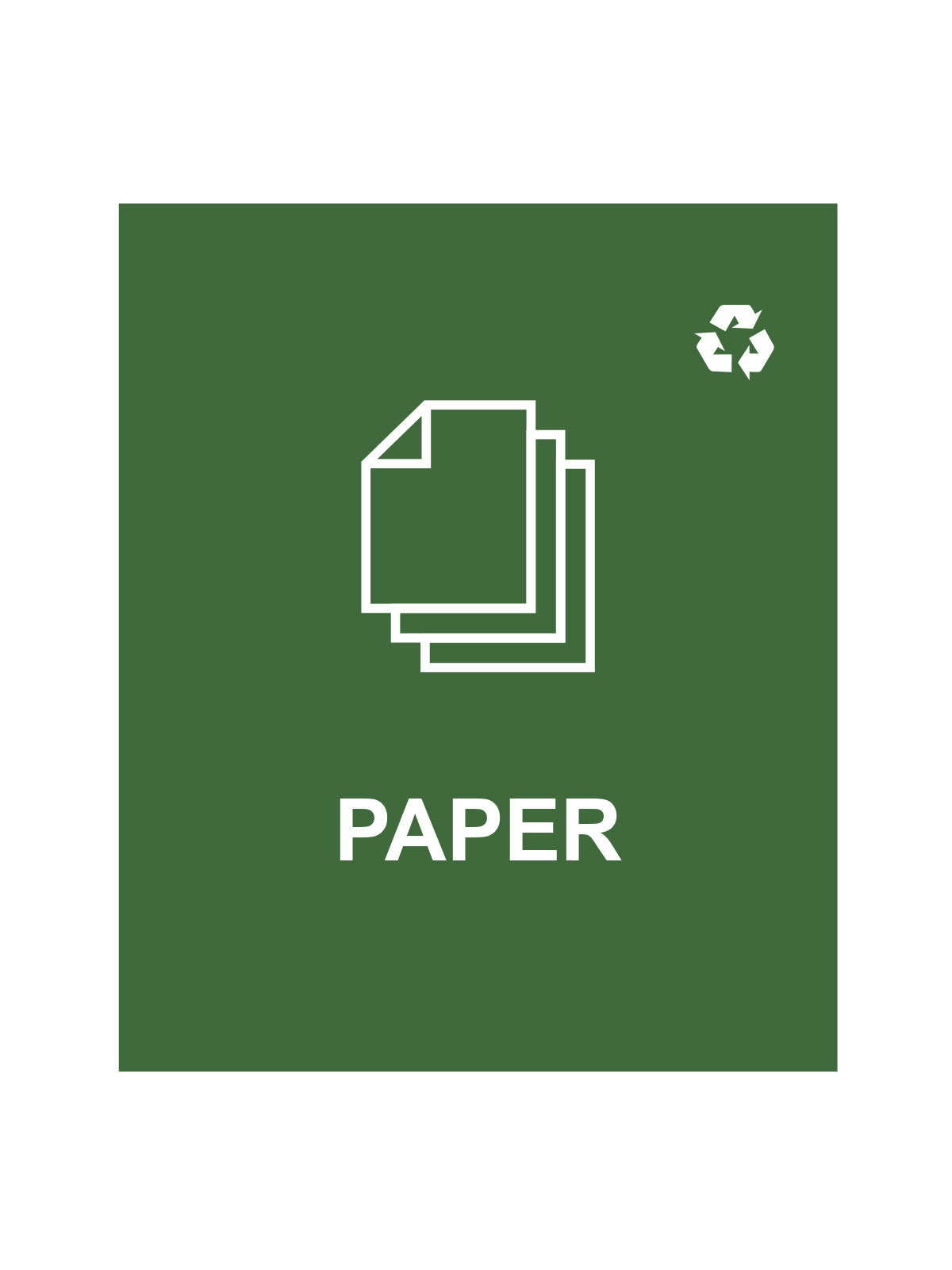 SPECTRUM - Cube Slim Sign - Paper - Green-White