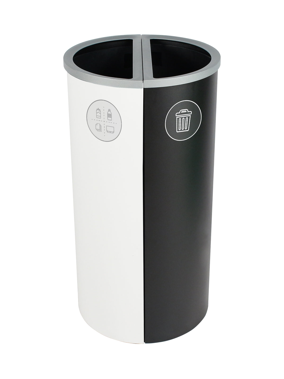 SPECTRUM - Double - Kit - Mixed Recyclables-Waste - Full - White-Black