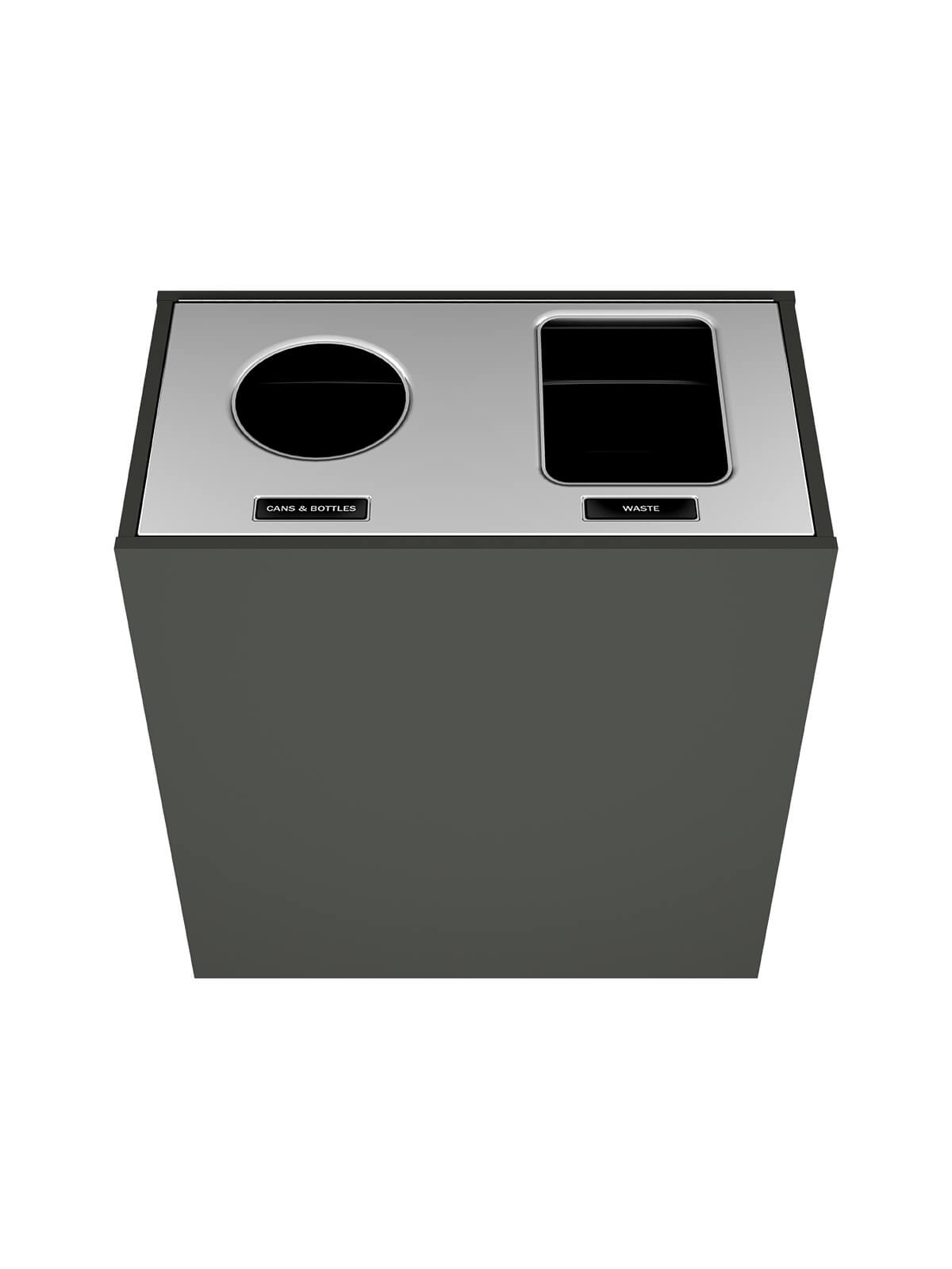 ARISTATA - Double - Select - Cans & Bottles-Waste - Circle-Full - Slate