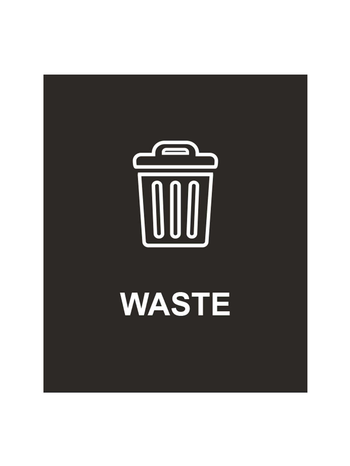 SPECTRUM - Cube Slim Sign - Waste - Black-White