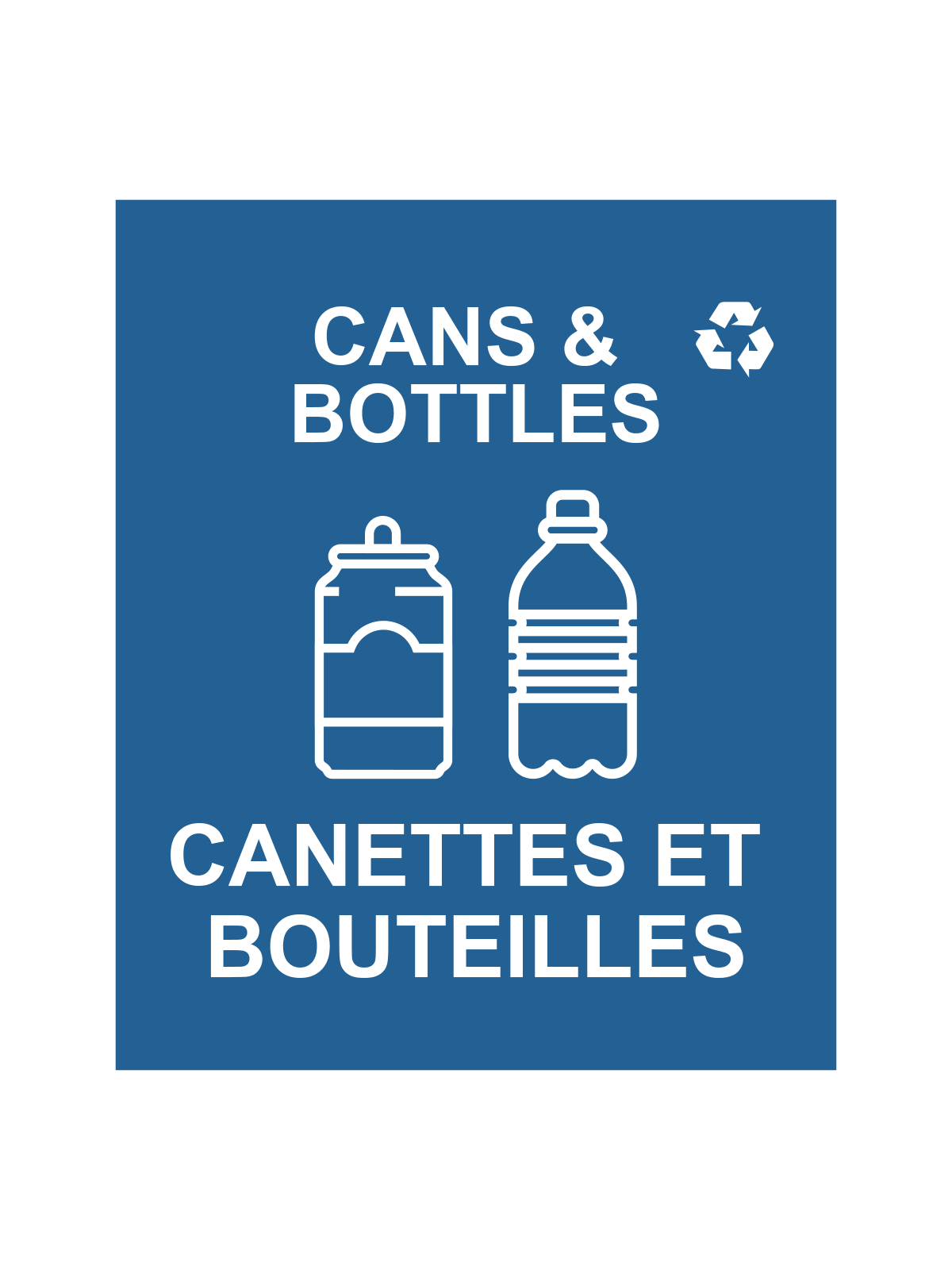 SPECTRUM - Single - Cube Slim Sign - Cans & Bottles-Canettes et Bouteilles - Blue-White