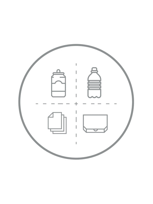 SPECTRUM - Label - Mixed Recyclables - Clear-Silver