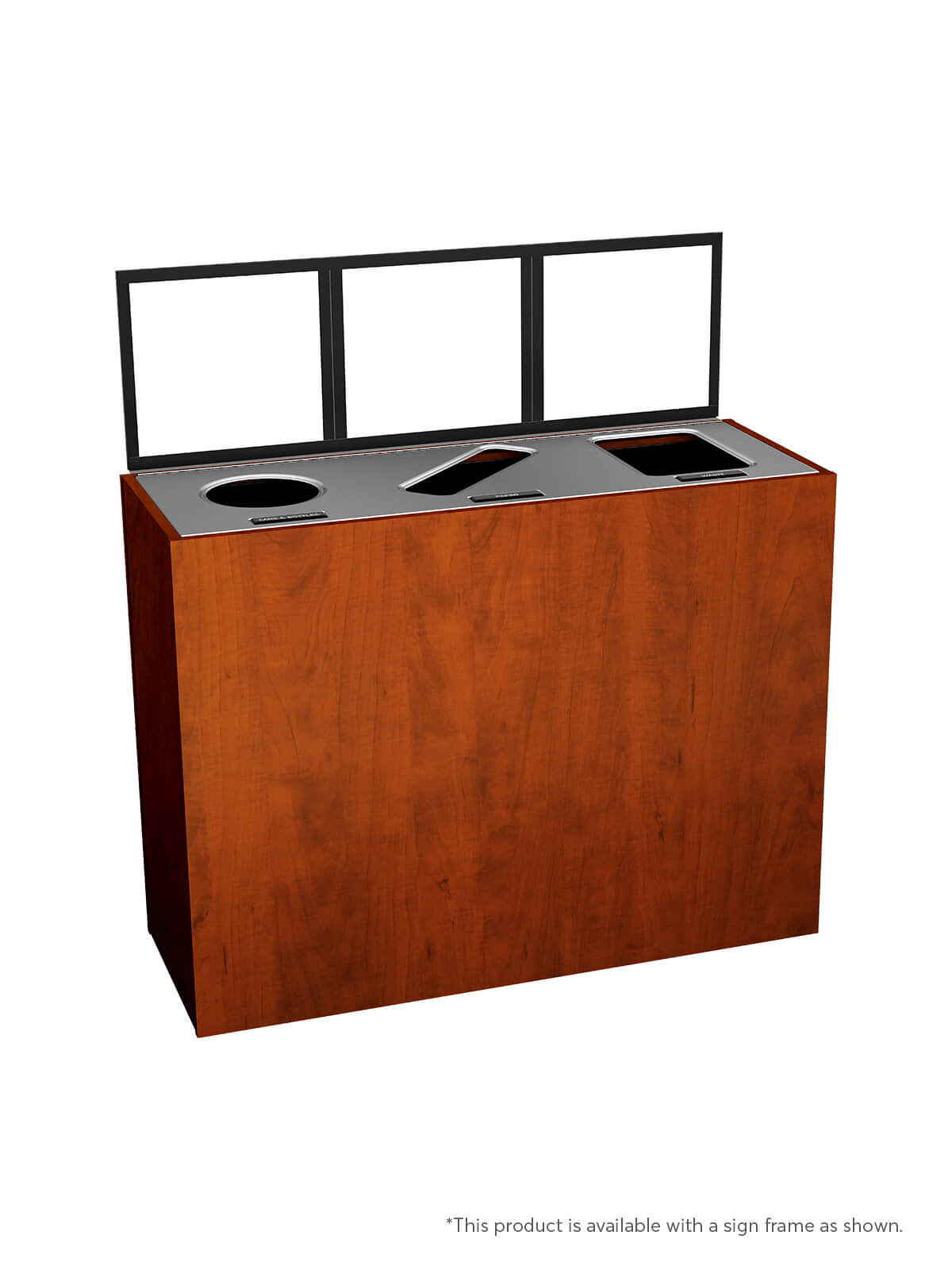 ARISTATA - Triple - Premium - Cans & Bottles-Paper-Waste - Circle-Slot-Full - Midsummer Flame