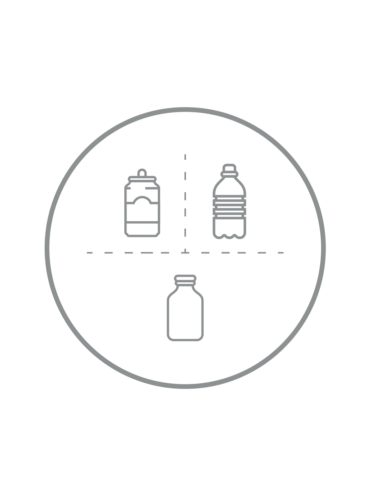 SPECTRUM - Label - Glass, Cans & Plastic - Clear-Silver