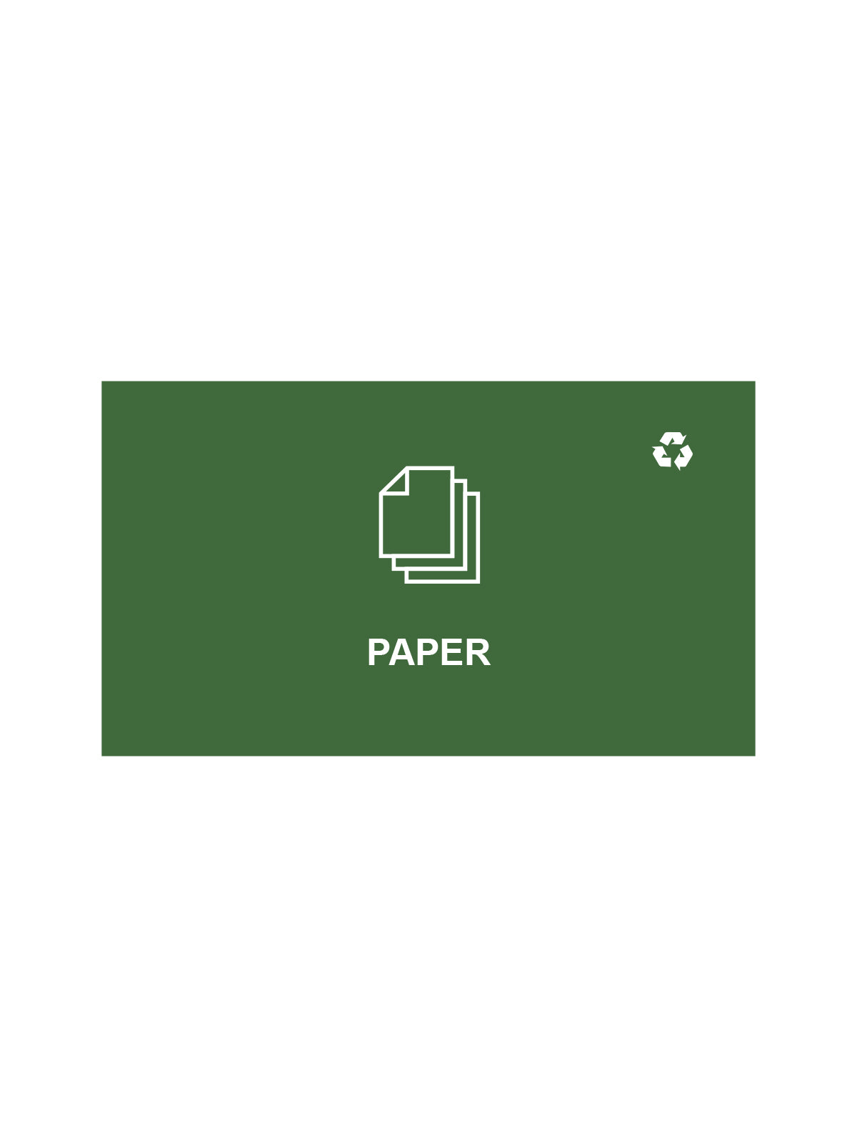 SPECTRUM - Cube Sign - Paper - Green-White