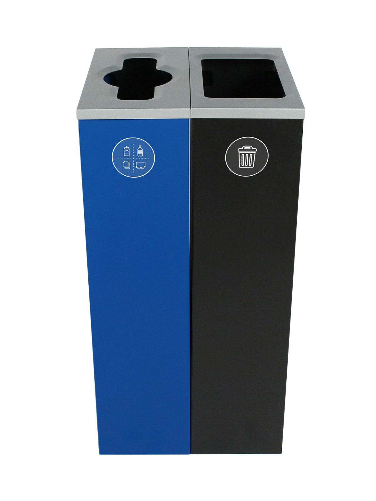 SPECTRUM - Double - Kit - Mixed Recyclables-Waste - Mixed-Full - Blue-Black