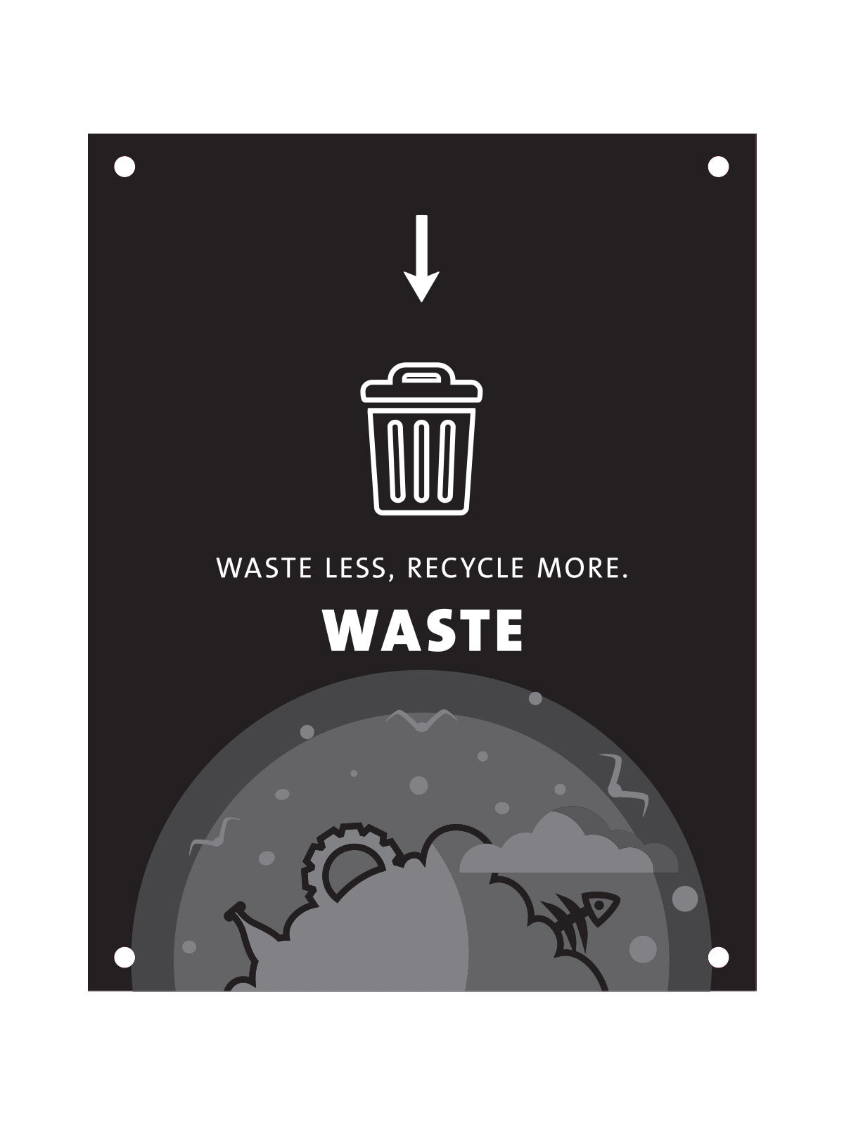 EVOLVE - Body Sign - Waste - Black