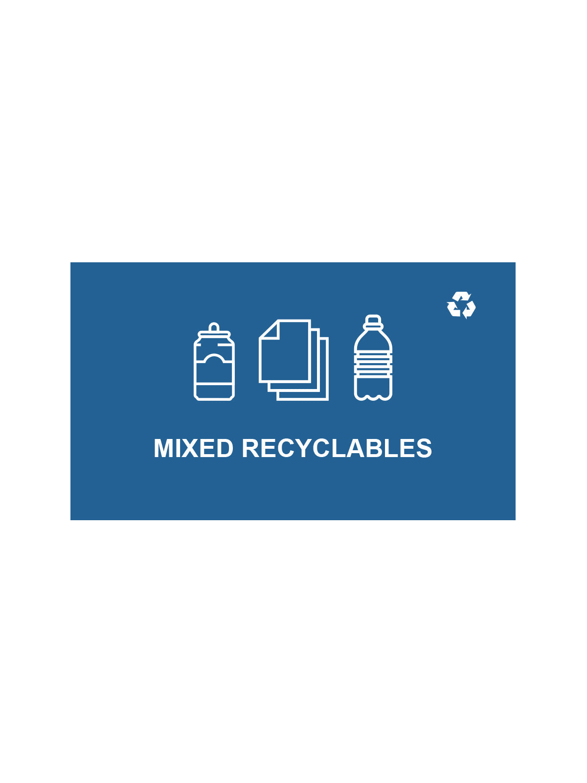 SPECTRUM - Ellipse Double Sign - Mixed Recyclables - Blue-White