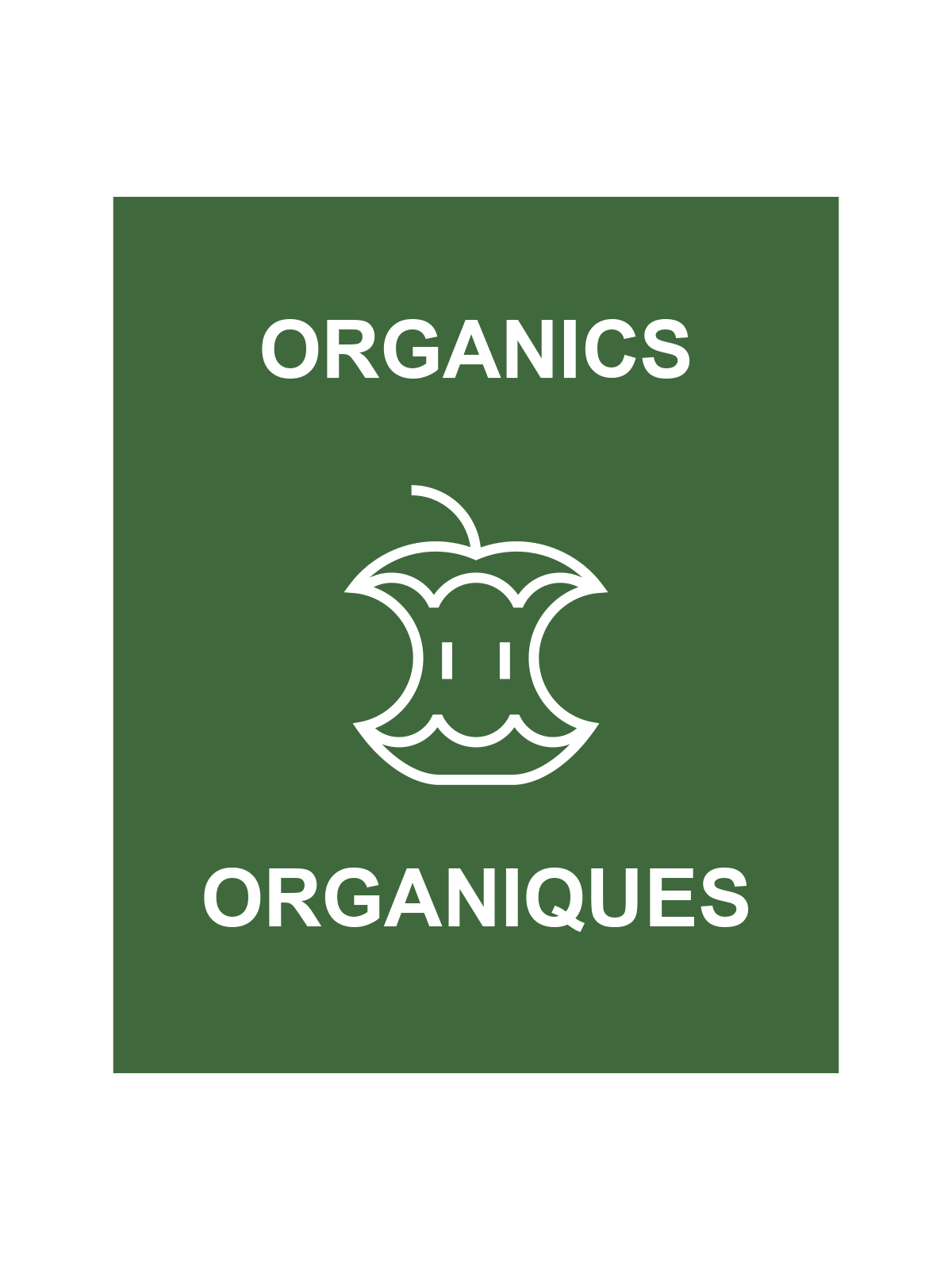 SPECTRUM - Single - Cube Slim Sign - Organics-Organiques - Green-White