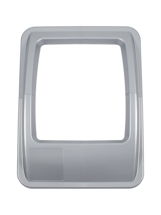 WASTE WATCHER XL - Metallic Silver 'Look' Full Opening Lid