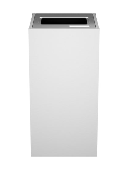 ARISTATA - Single Stream Bin, Glacier Finish Body with Full Opening Stainless Steel Lid
