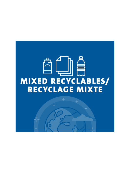 ARISTATA - Sign - Mixed Recyclables-Recyclage Mixte - Blue