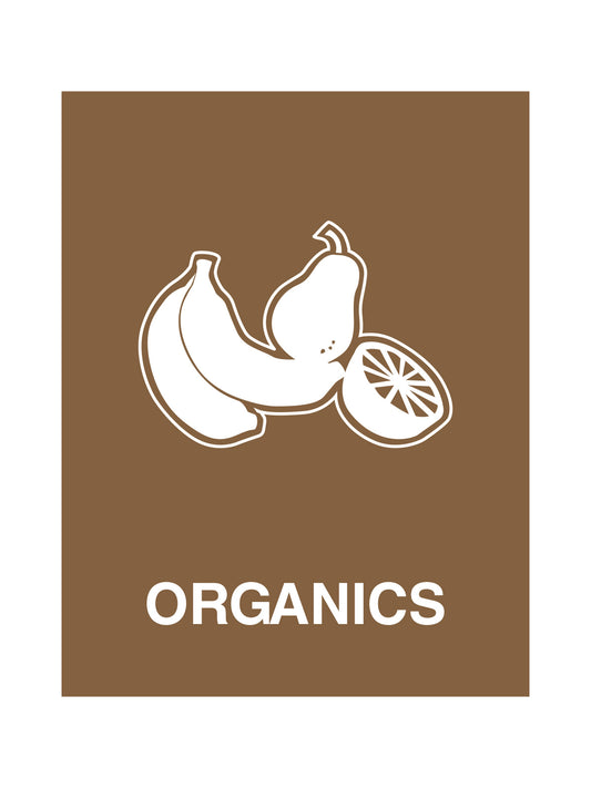WASTE WATCHER - Sign - Organics - Brown