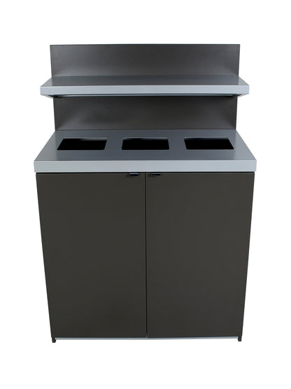 SESSANTA - Triple Stream Station in Slate Finish with Tray Holder