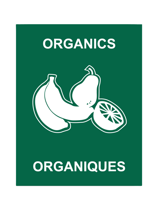 WASTE WATCHER - Sign - Organics-Organiques - Green-White