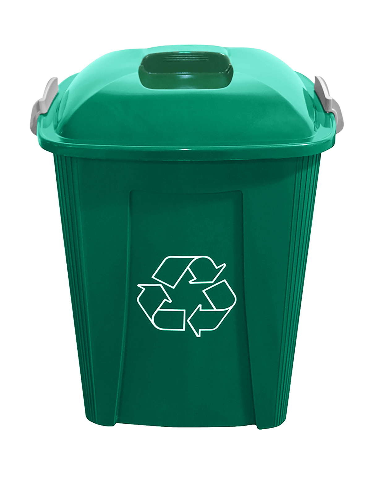 UPRIGHT - 7G Dark Green Bin with Mobius Loop Body Stamp and Lid