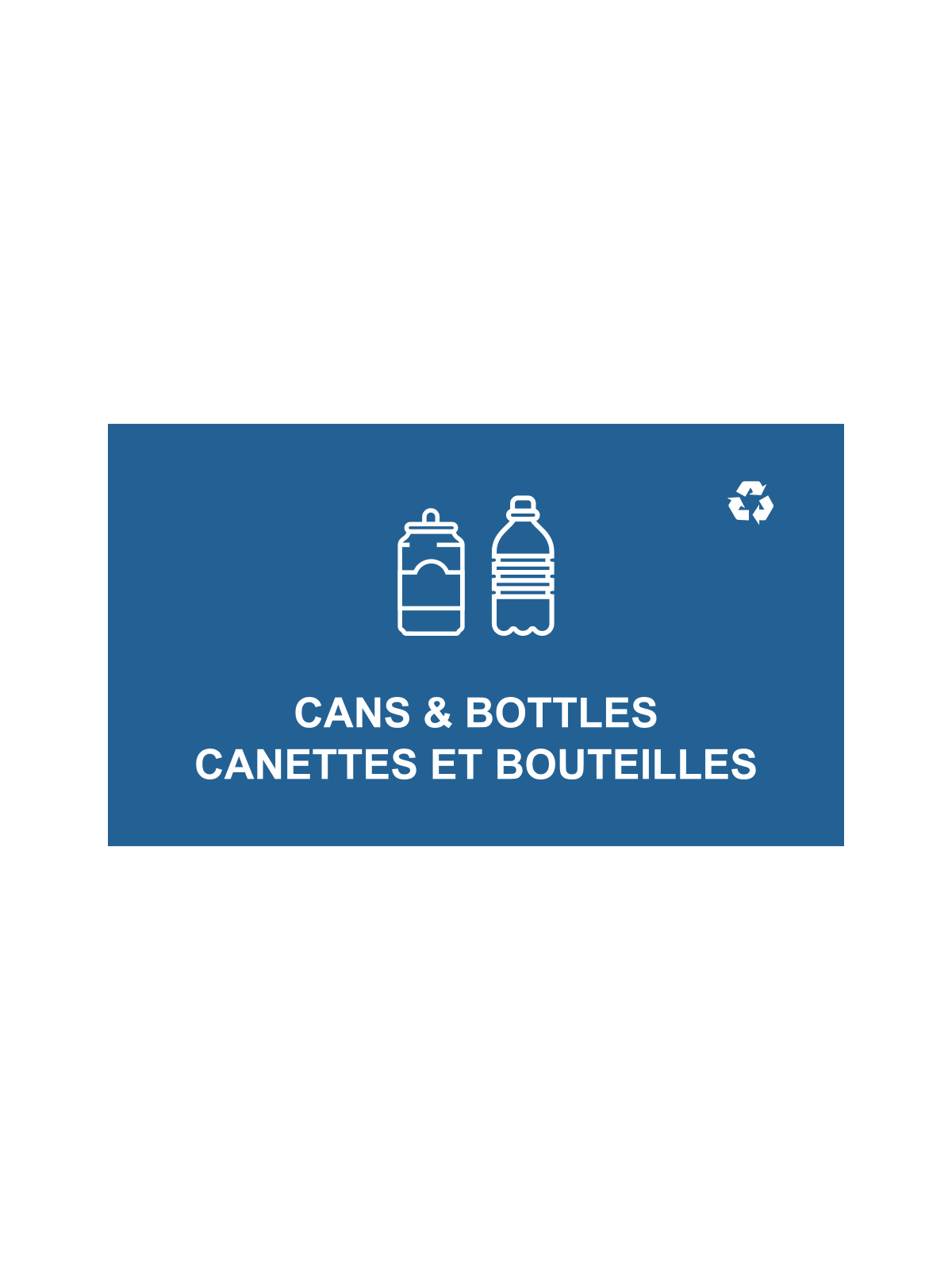 SPECTRUM - Single - Cube Sign - Cans & Bottles-Canettes et Bouteilles - Blue-White