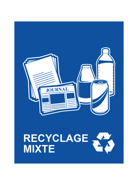 WASTE WATCHER - Sign - Recyclage Mixte - Blue