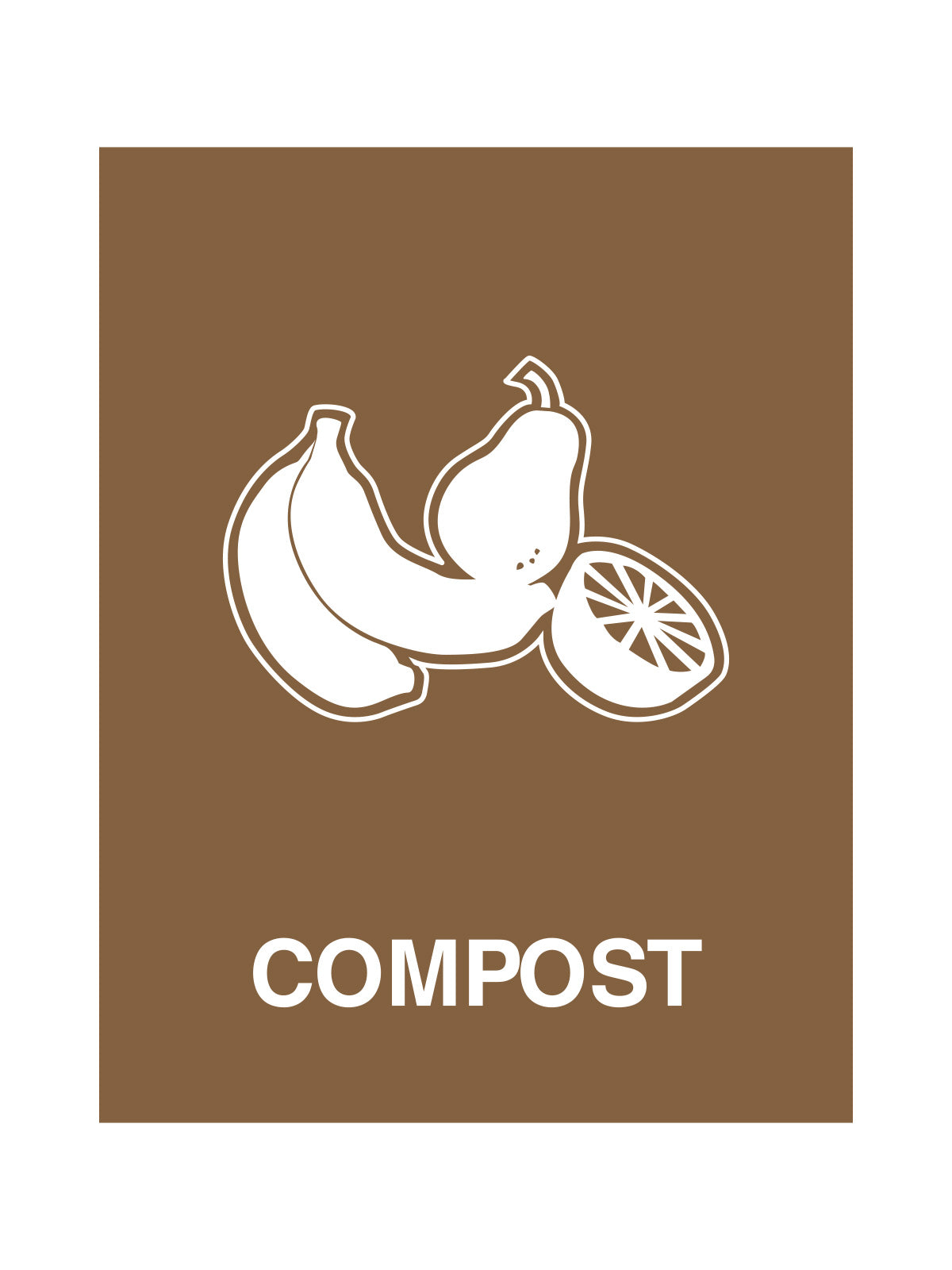 WASTE WATCHER - Sign - Compost - Brown – Busch Systems | Canada