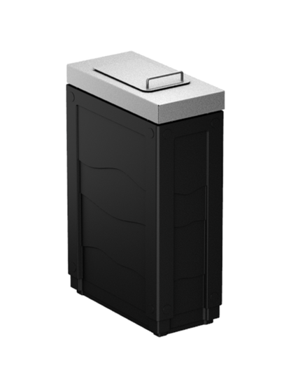 EVOLVE - Black Cube Slim with Powder Coated Steel Lift Lid