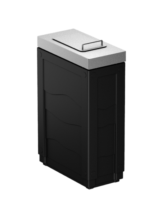 EVOLVE - Black Cube Slim with Powder Coated Steel Lift Lid
